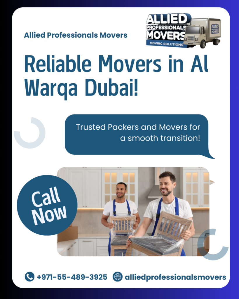 Reliable Movers in Al Warqa Dubai