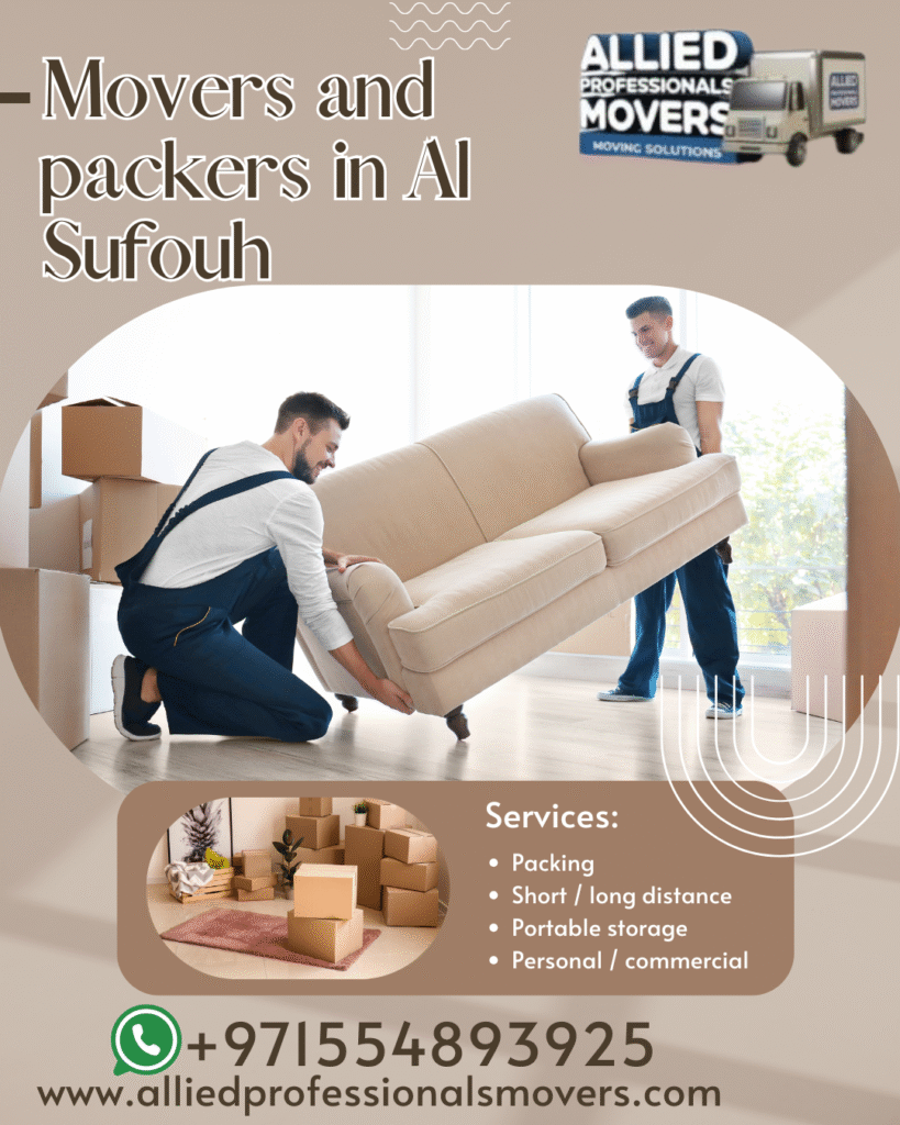 Movers and packers in Al Sufouh
