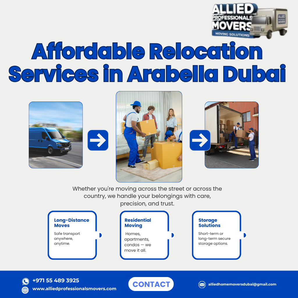 Affordable Relocation Services in Arabella Dubai |0554893925